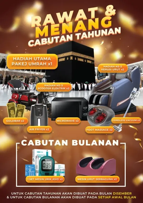 cabutan bertuah untuk pembeli uricoff