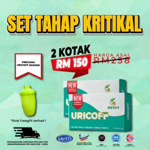 Set Tahap Kritikal (2 Kotak) Free Uricoff Shaker